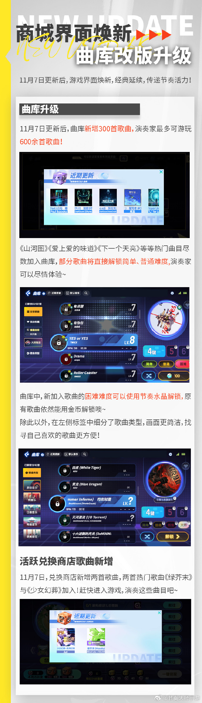 節(jié)奏大師最新版更新信息，音樂(lè)狂歡升級(jí)，節(jié)奏掌控再突破！
